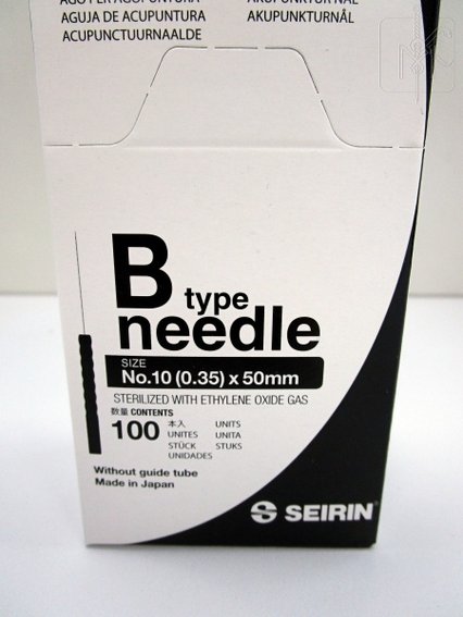 Seirin B-Type Needle schwarz, 0,35 x 50 mm Box