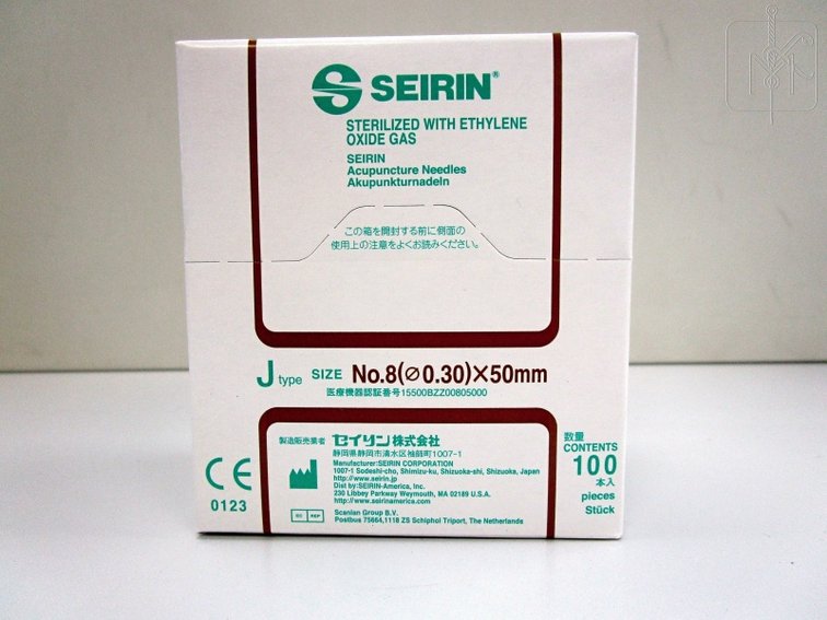 Seirin J-Type Needle braun, No. 8 0,30 x50 mm Box