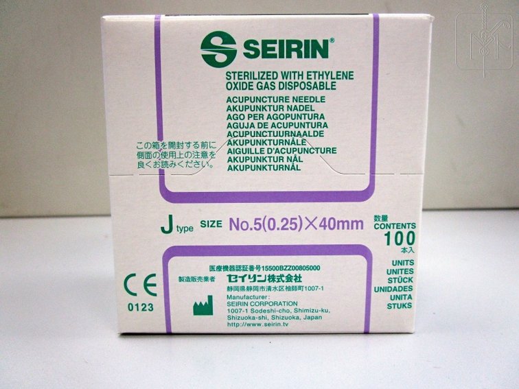 Seirin J-Type Needle violett, No. 5 0,25 x 40 mm Box